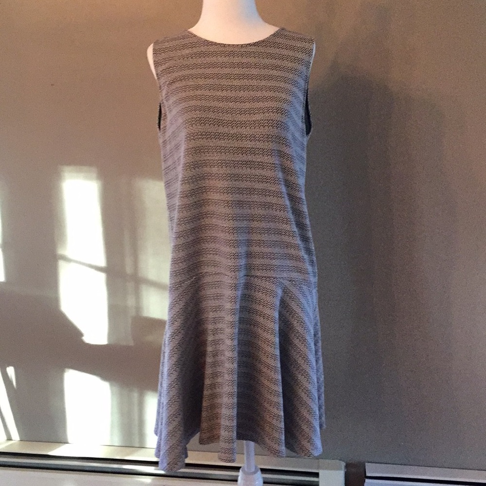 Loft Sleeveless Black and White Dress